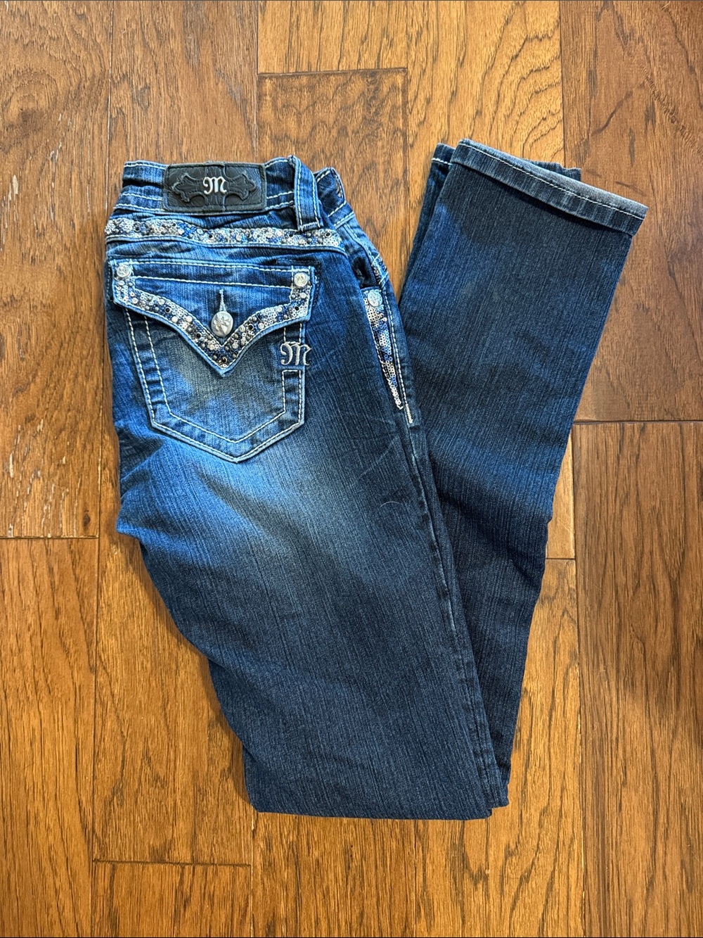 Dark Blue Embellished Women’s Jeans